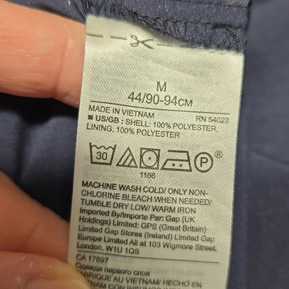 {Banana Republic} Women's Navy Blue White Polka Dot Blouse - Size Medium - Picture 11 of 11